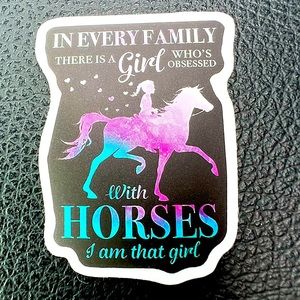Horse OBSESSED Horse Equestrian Horse Lover Cowgirl Cowboy Equestrian Sticker